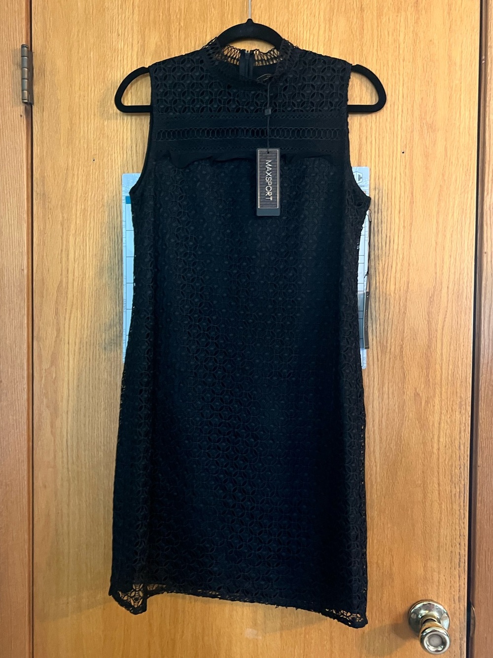 Maxsport Black High-Neck Sleeveless Dress